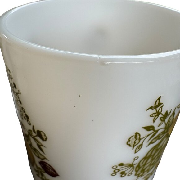 Vtg Corning Spice of Life Footed Mugs Set of 4 Milk Glass Pedestal Grandmugs - Picture 16 of 16